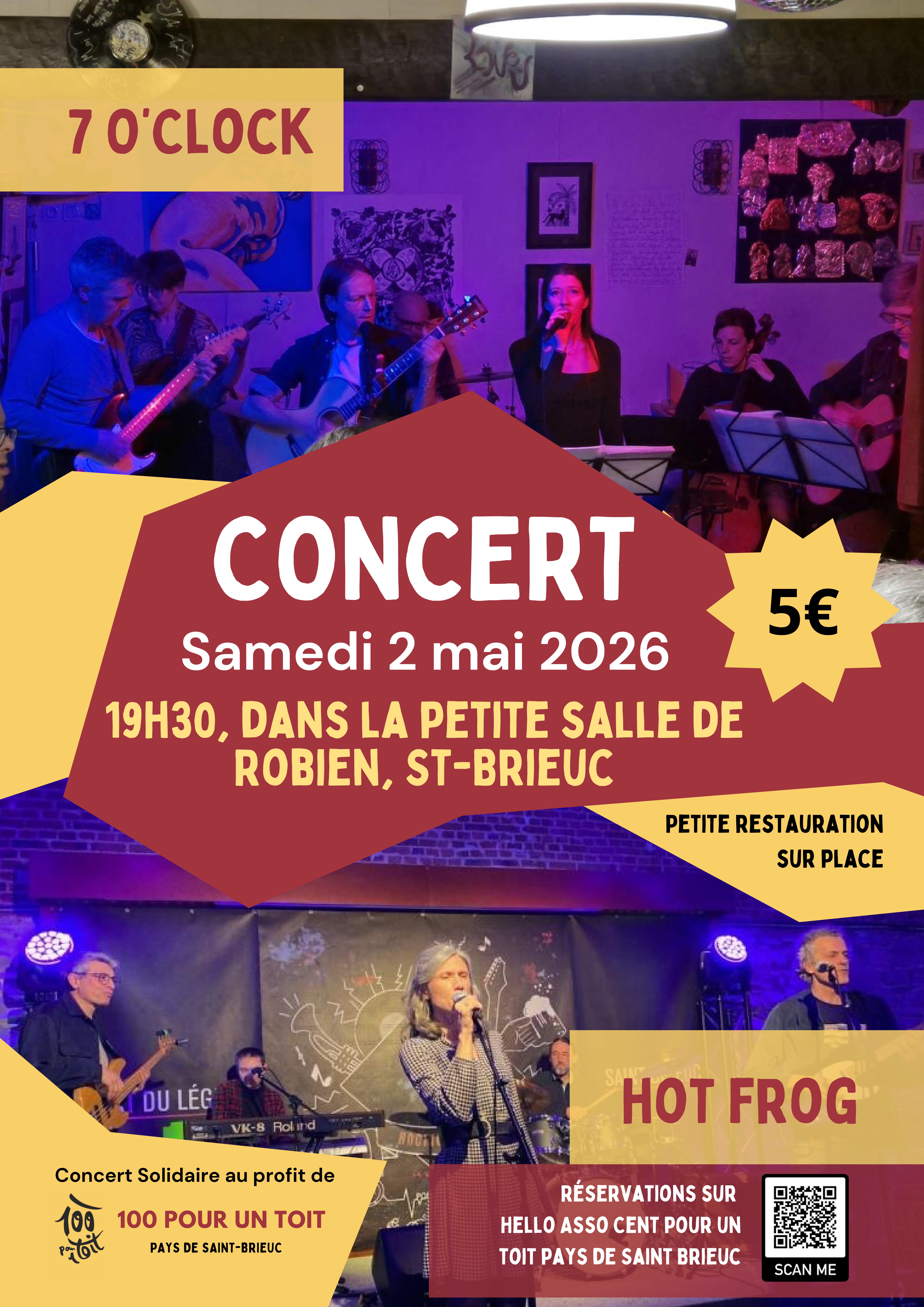 Concert Pop-Rock en soutien � "100pour1toit" Saint Brieuc